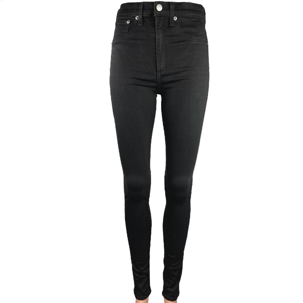 Rag & Bone Women's Black High Rise Ankle Stretch Casual Denim Skinny Jeans Sz 28